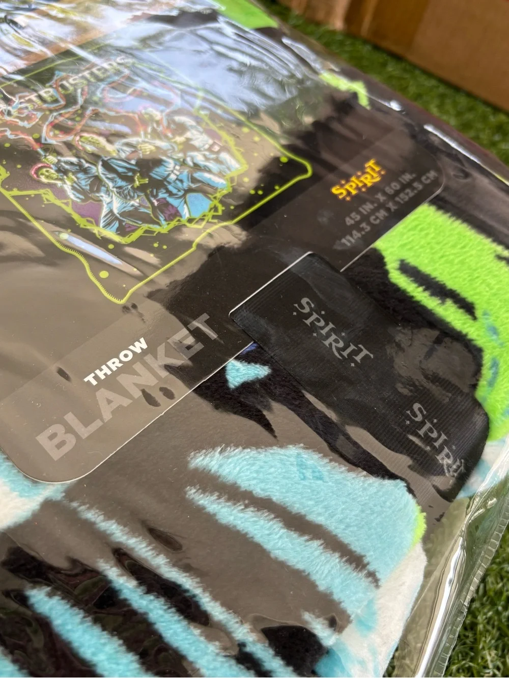 Ghostbusters Neon Logo Fuzzy Fleece Throw Blanket